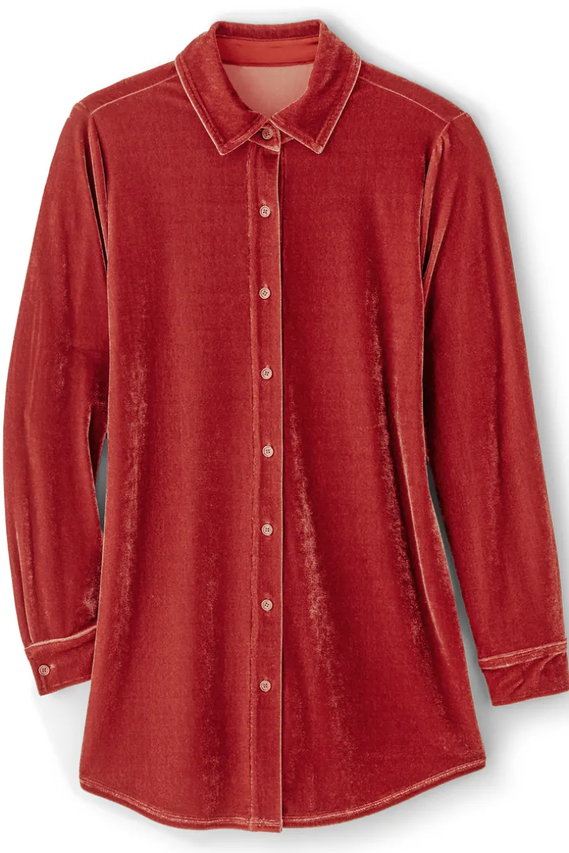 Velvet Boyfriend Tunic Shirt<Soft Surroundings Discount