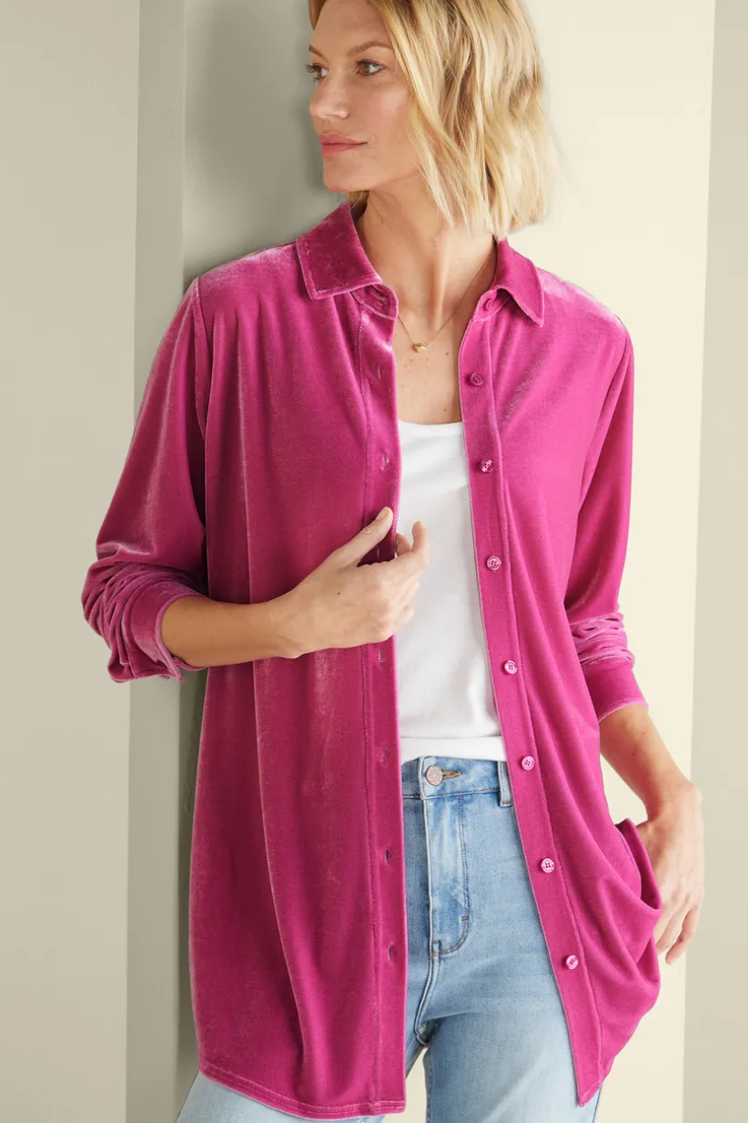 Velvet Boyfriend Tunic Shirt<Soft Surroundings Discount