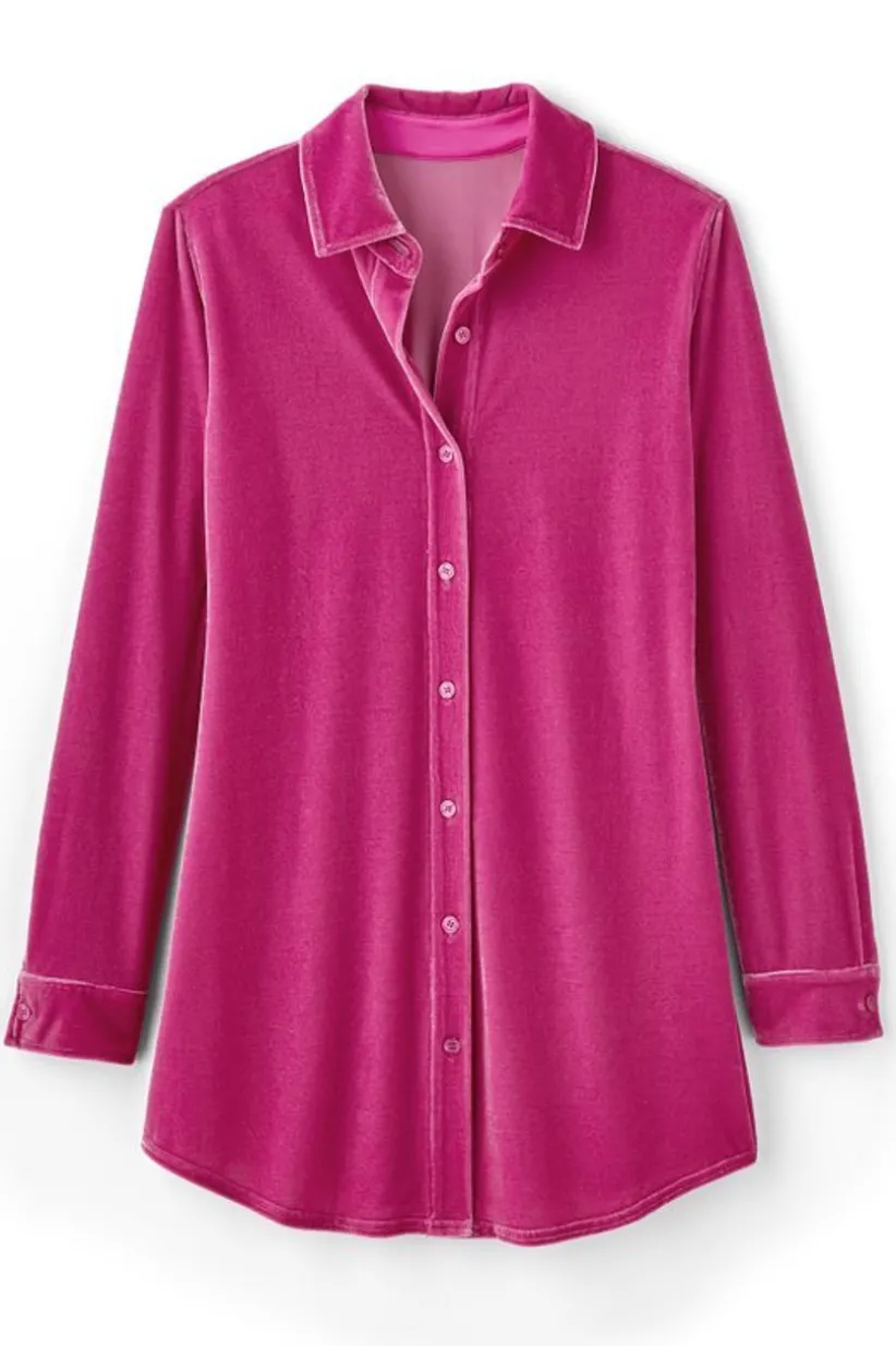 Velvet Boyfriend Tunic Shirt<Soft Surroundings Discount