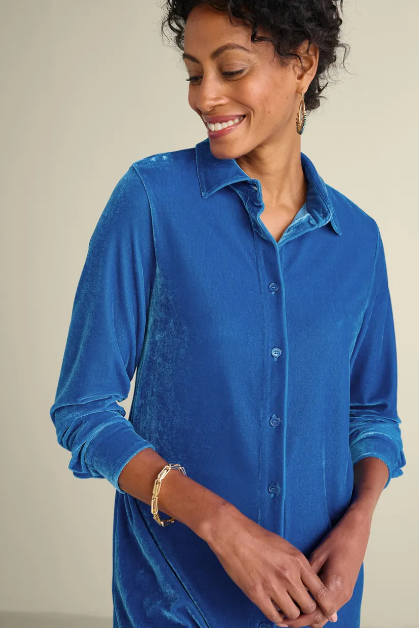 Velvet Boyfriend Tunic Shirt<Soft Surroundings Discount
