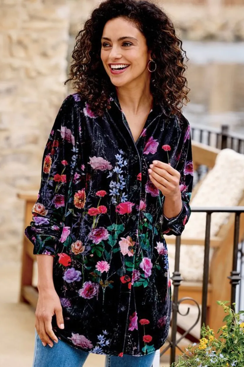Velvet Boyfriend Tunic Shirt<Soft Surroundings Discount