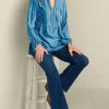 Verna Embellished Velvet Tunic<Soft Surroundings Clearance