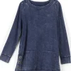 Washed Make It Snappy Pullover<Soft Surroundings Clearance