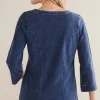 Wilma Washed Knit Denim Tunic<Soft Surroundings Fashion
